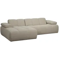 WOOOD Mojo Chaise Longue links bouclé beige melange
